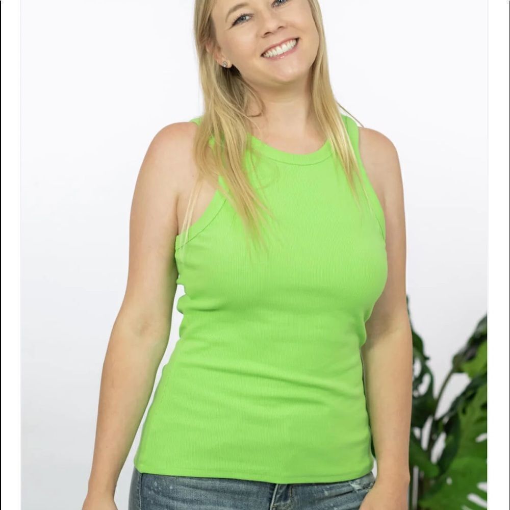 Sew In Love‎ Electric Love Full Size Tank in Lime 2XL NWT in packaging